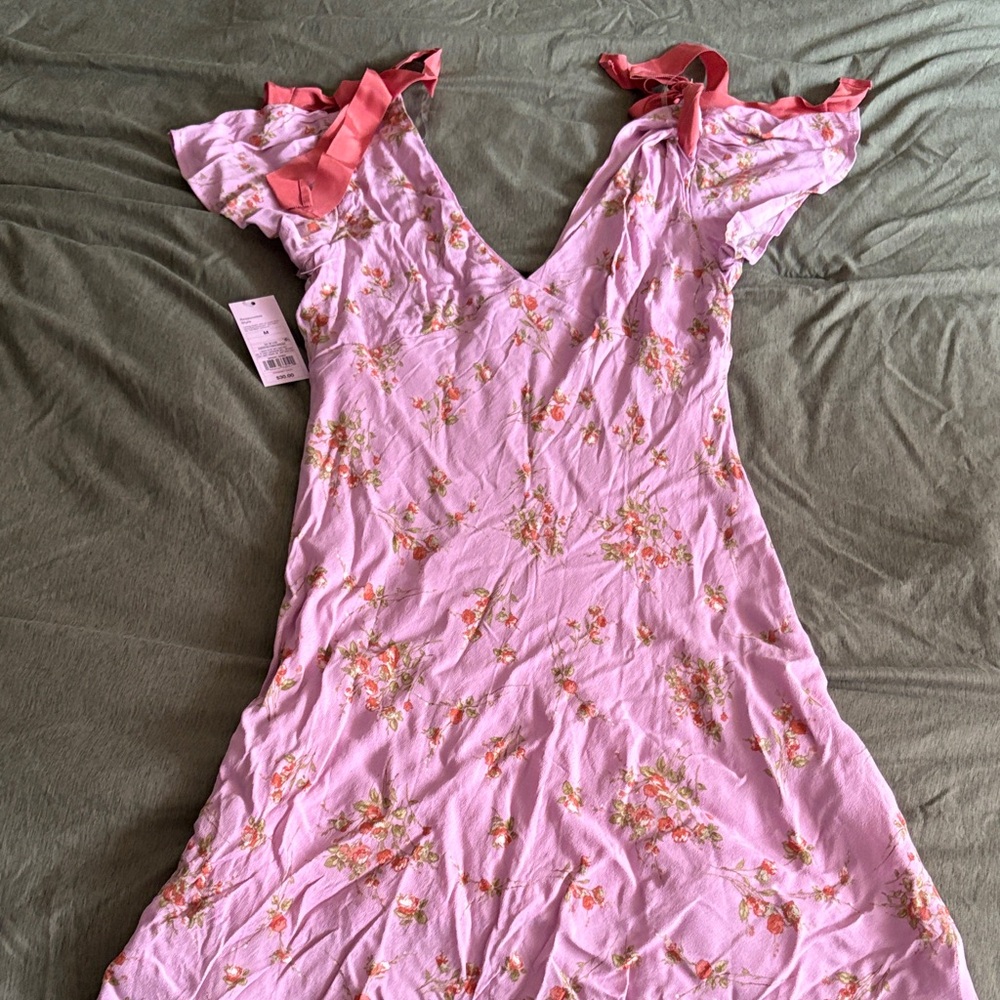 Wild Fable Pink Floral Midi Dress